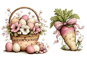 Pink Cottagecore Easter Day Clipart, an Illustration by Designworld (Thumbnail 4 of 5)
