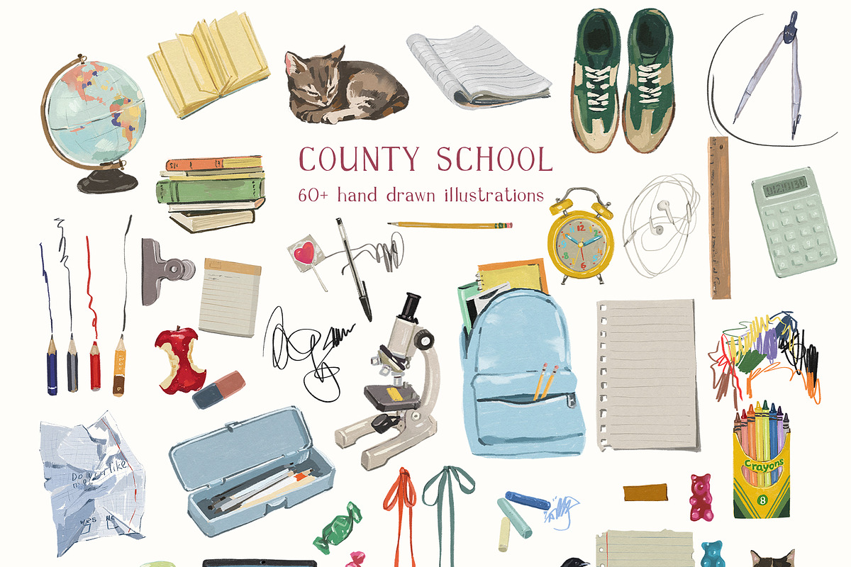 Back To School Cottagecore Images, a Decorative Illustration by whiteheartdesign (Photo 6 of 19)