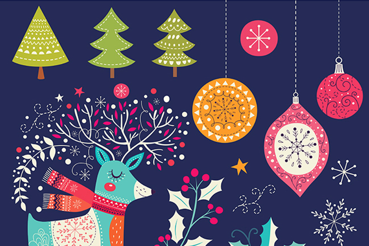 Collection of Christmas cards, a Decorative Illustration by MoleskoStudio (Photo 5 of 7)