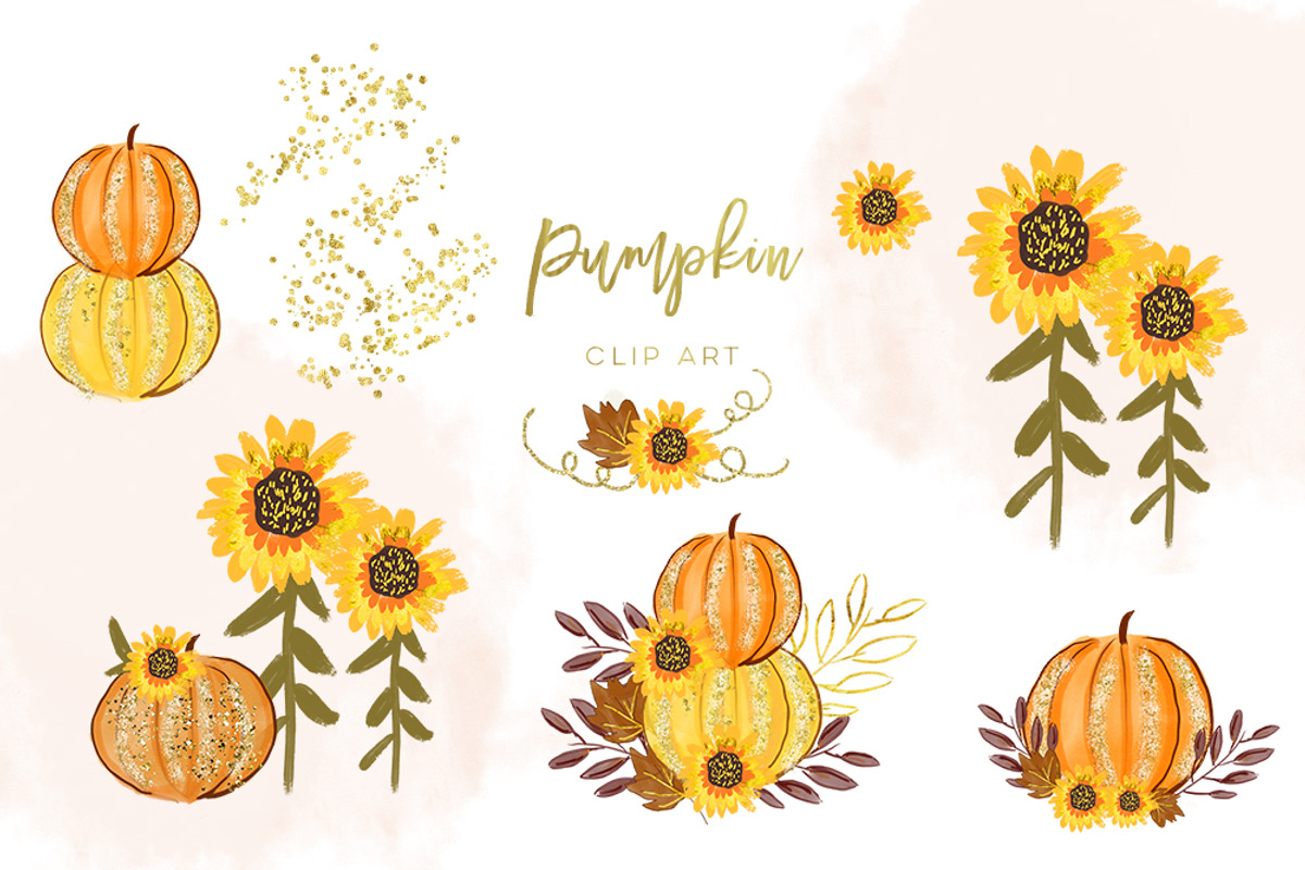Pumpkin orange watercolor, an Illustration by Sunflower Day Love (Photo 2 of 3)