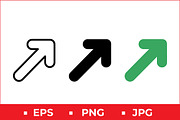 Upward Arrow Vector Icon Pack, a Solid Icon by Artonix (Thumbnail 1 of 2)
