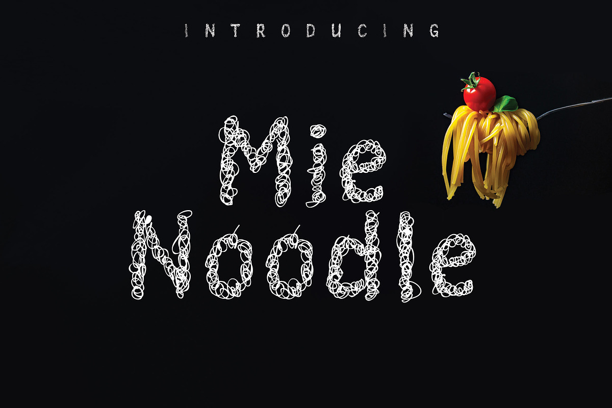 Mie Noodle | Noodle Like Font, a Font by Royaltype (Photo 1 of 7)