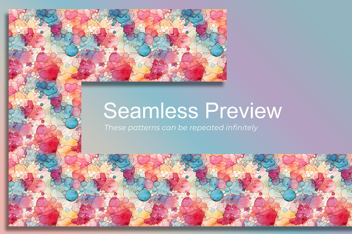 Sweet Alcohol Ink Seamless Pattern, a Pattern Graphic by Forhadx5 (Photo 2 of 7)