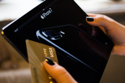 Online purchase stock photo containing buy and visa