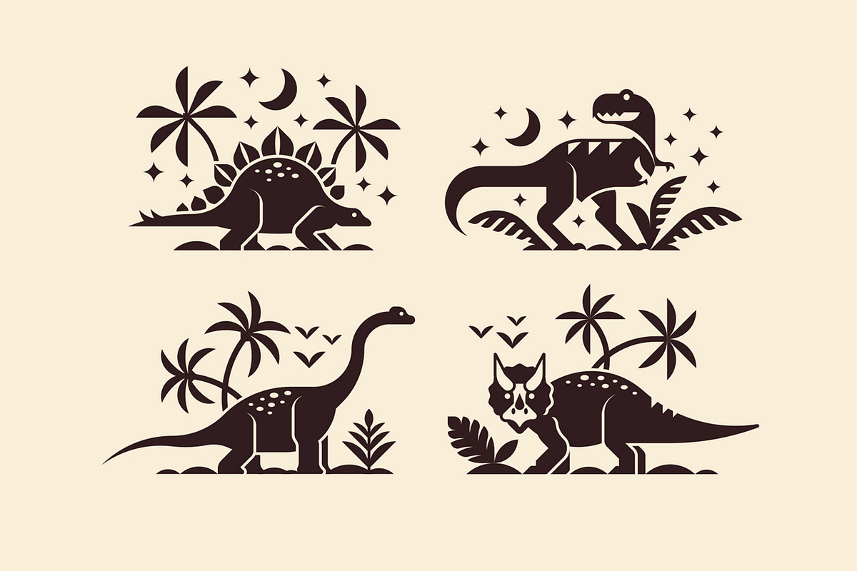 Dinosaur illustrations & patterns, an Animal Illustration by Alexey Boychenko (Photo 3 of 8)