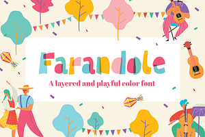 Farandole Layered Color Font 30%OFF