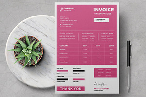Minimalist Invoice Design, a Flyer Template by MightyDesign
