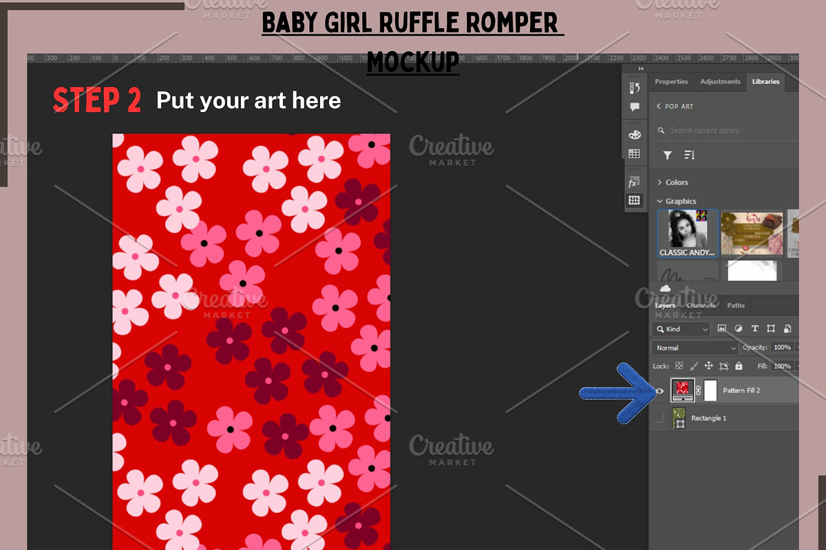Baby Girl Ruffle Romper Mockup, a Shirt Mockup by Nora Gad (Photo 3 of 21)