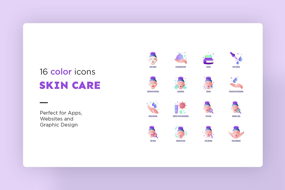 Skin Care | 32 Icons Set Hand Drawn, an Outline Icon by Marina Silence (Photo 4 of 18)