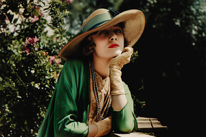 Beautiful Woman Vintage Green Style, a Person Photo by k.tay