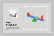 Kids Playground 3D Icon Set, a Work Illustration by twinstd (Thumbnail 3 of 6)