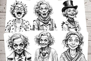 Crazy Old Ladies Coloring Pages, a Decorative Illustration by Ink Gallery (Thumbnail 4 of 7)