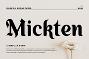 Mickten - Display Serif Font, a Serif Font by Sronstudio (Thumbnail 1 of 13)