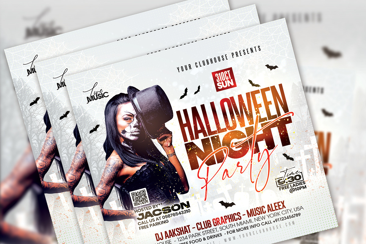 Halloween Flyer Template, a Templates & Theme by MithilaCreation (Photo 3 of 6)