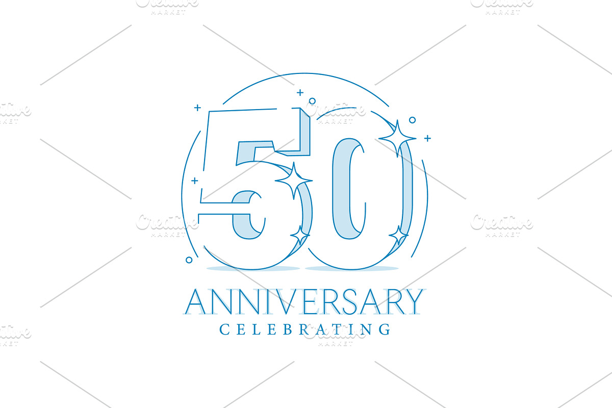 Anniversary 50. 3d number fifty, a Decorative Illustration by Sunny (Photo 1 of 2)