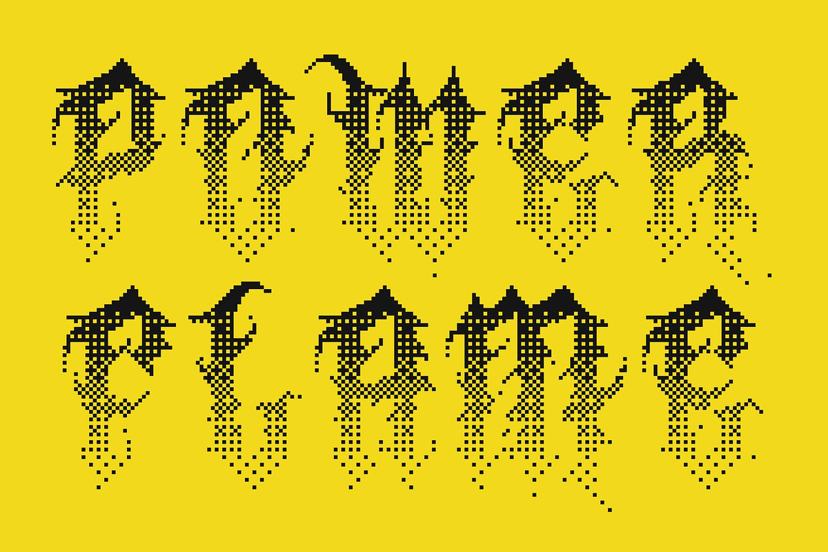 CS Hastings Halfpixel, a Blackletter Font by Craft Supply Co. (Photo 5 of 8)