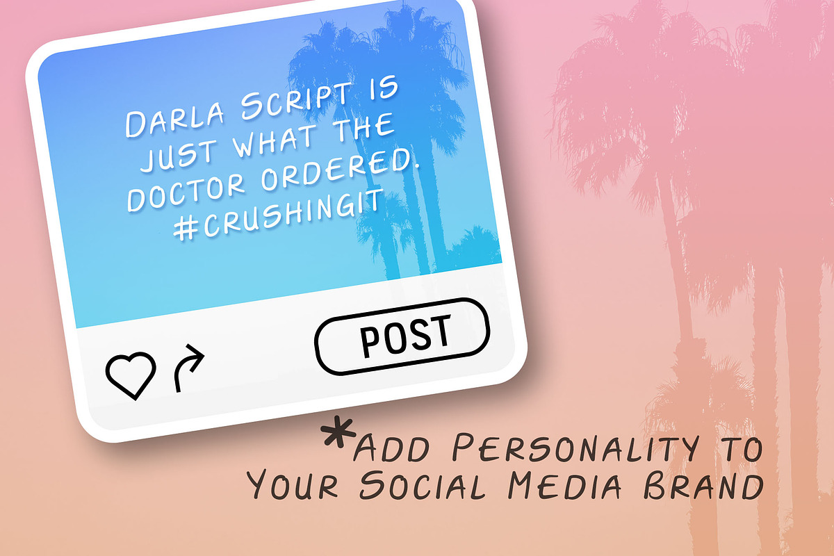 Darla Script | Handwriting Font preview 4
