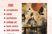 Whimsy Grunge Collage Paper Kit, a Background Graphic by GiraffeCreative (Thumbnail 2 of 9)