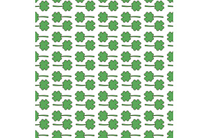 Four-leaf clover seamless pattern, an Object Illustration by Valerie Bodnar
