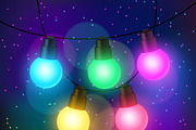 Celebration background with garland., a Card Template by incomible (Thumbnail 1 of 3)