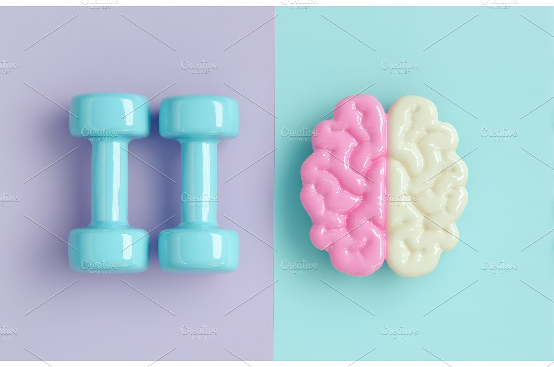 A paper-cut brain on a pink, a School & Education Photo by ZinetroN