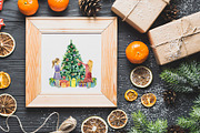 Watercolor Christmas card, a Decorative Illustration by Watercolor arts (Thumbnail 3 of 3)