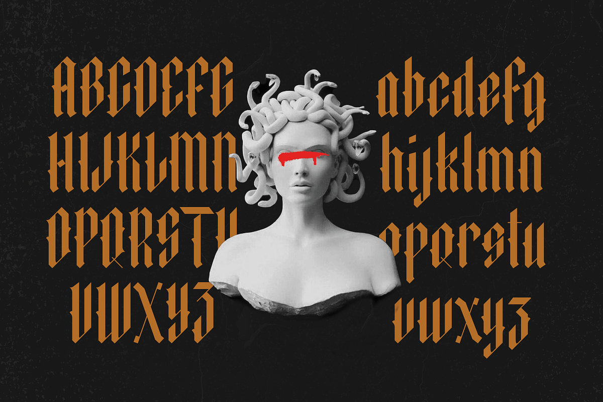 Kingslayer - Modern Blackletter Font, a Blackletter Font by FactoryType Studio (Photo 4 of 10)