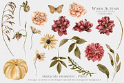 Fall Clipart Dahlia Flowers, an Illustration by WatercolorWind (Thumbnail 7 of 11)