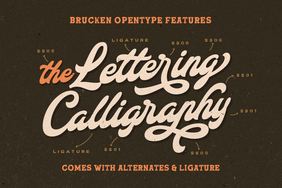 The Brucken Bold Script, a Script Font by Letterhend Studio (Photo 2 of 7)