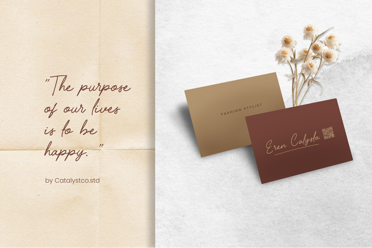 Wening Fresh Script Font, a Script Font by Catalystco Studio (Photo 10 of 10)