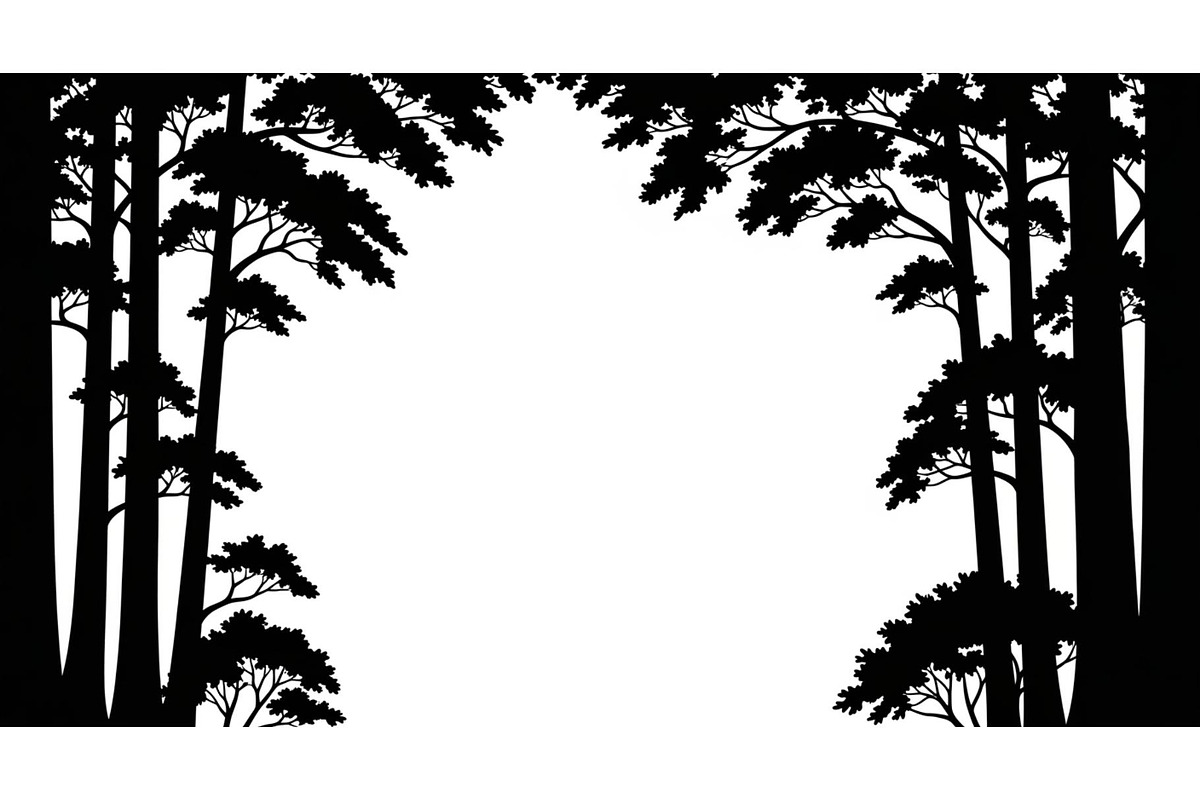 Forest Frame Silhouette SVG Bundle, an Illustration by jahid234 (Photo 25 of 51)