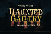 Haunted Gallery - Fun Horror Font, a Handwritten Font by Letterhend Studio (Thumbnail 1 of 9)
