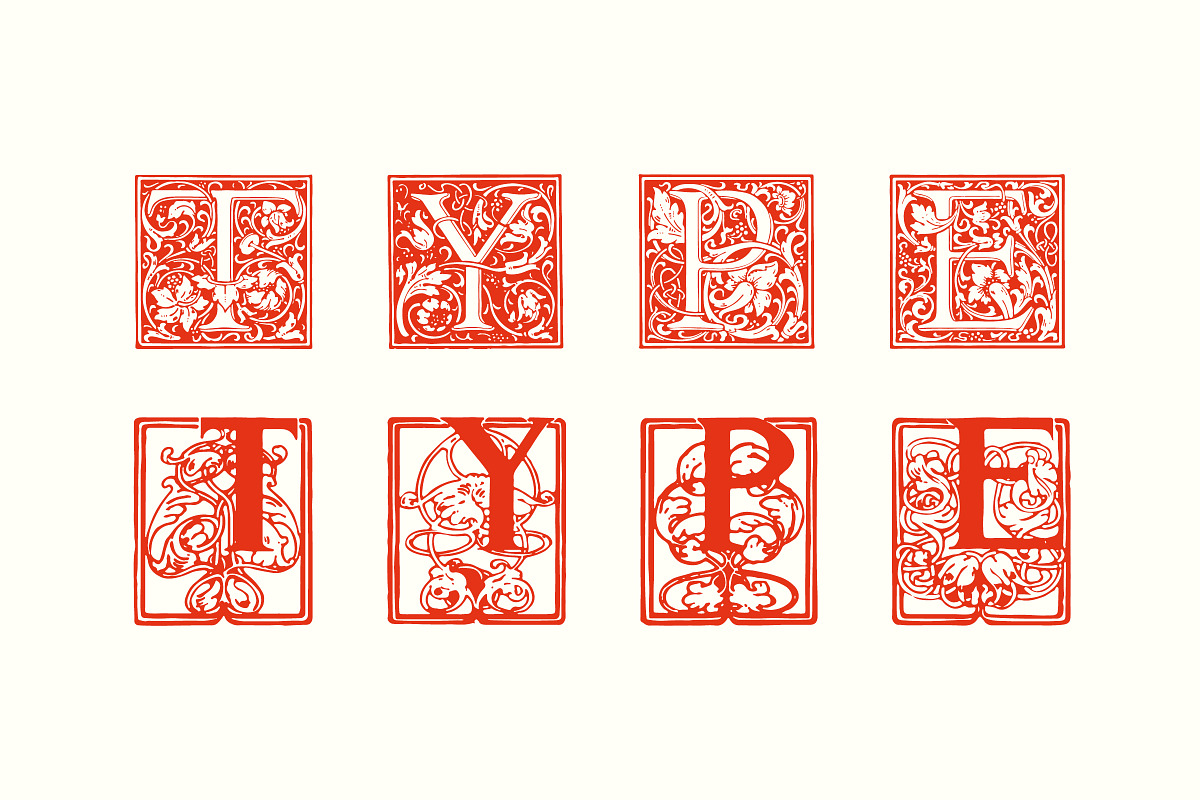 Victorian Ornamental Drop Cap Font, a Symbol Font by Century Library (Photo 5 of 5)