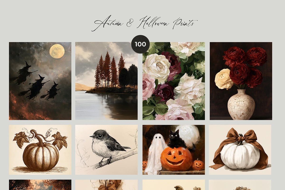 Autumn & Halloween Wall Art Prints, a Background Graphic by Lana Elanor (Photo 12 of 13)