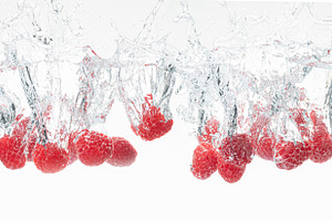 Panoramic photo of raspberries falli, a Food & Drink Photo by MadPhotos