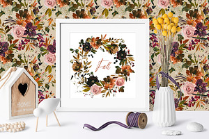 Spicy Cedar Watercolor Fall Clipart