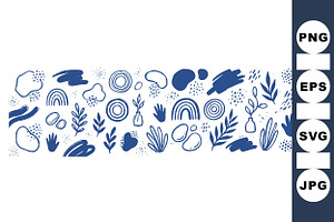 Abstract Hand Drawn Clipart Set, an Illustration by designvectx