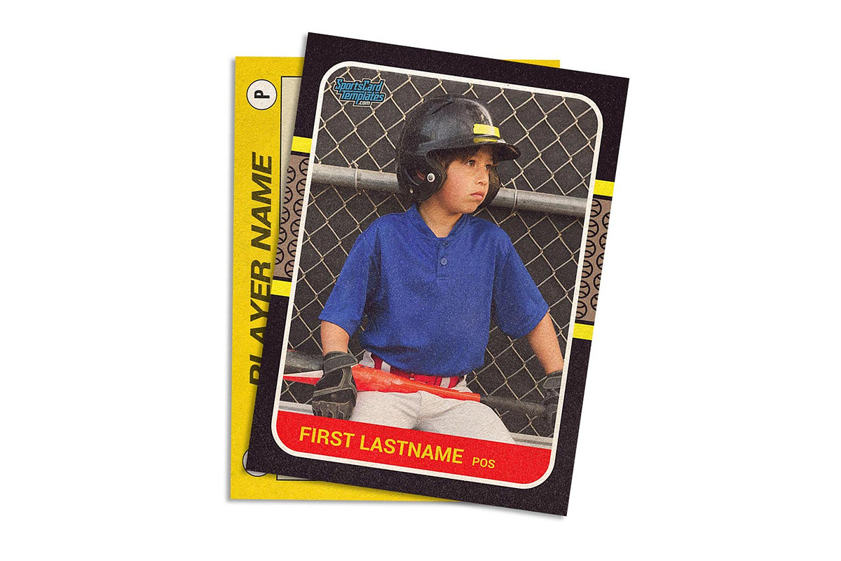 Dugout '87 Baseball Card, a Design Template by Sports Card Templates (Photo 1 of 2)