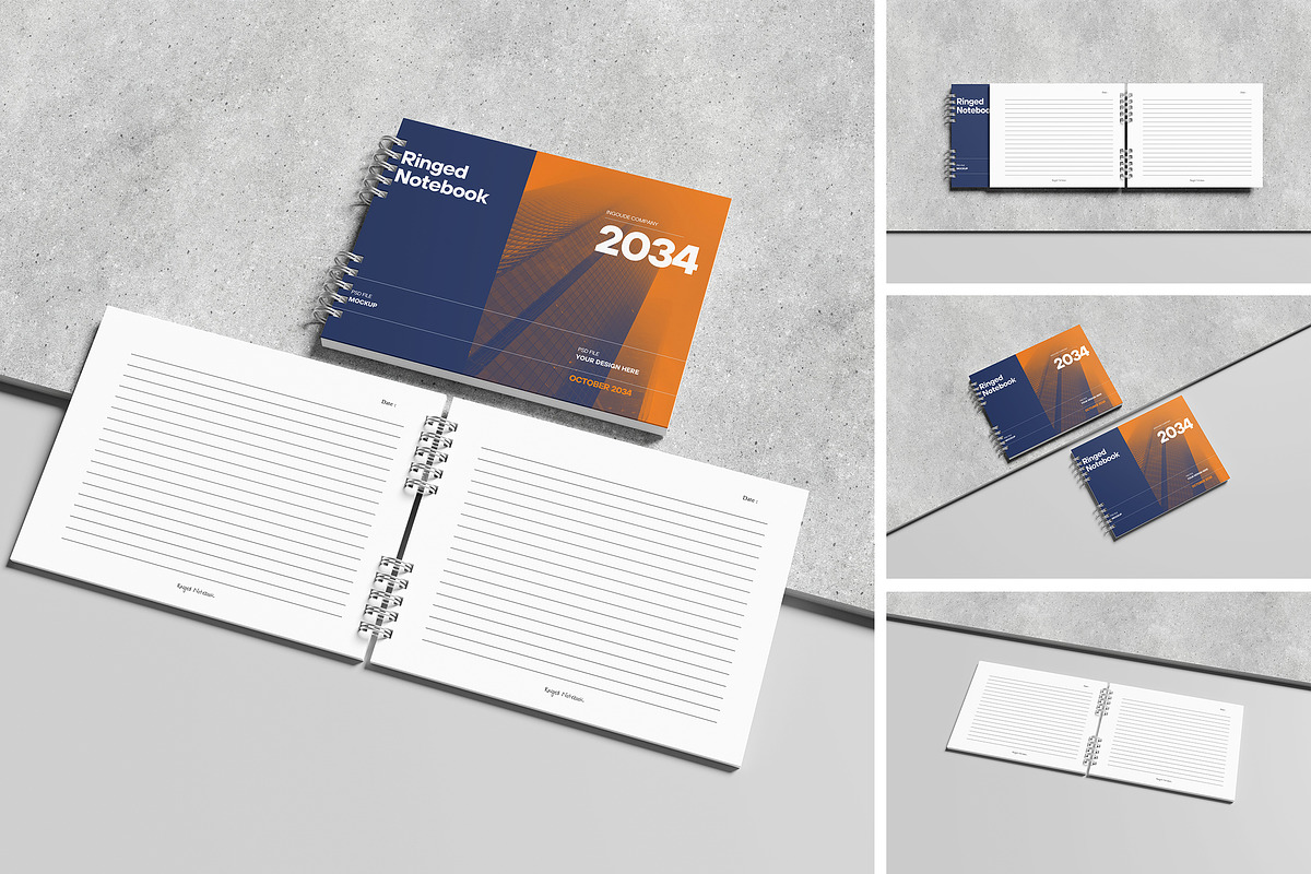 Ringed Notebook Mockup, a Books & Magazine Mockup by Twins_studio926 (Photo 1 of 5)