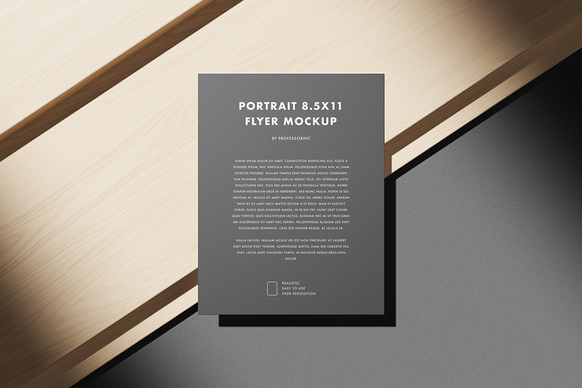 Portrait 8.5x11 Flyer Mockup Set, an Advertising Mockup by professorinc (Photo 2 of 6)