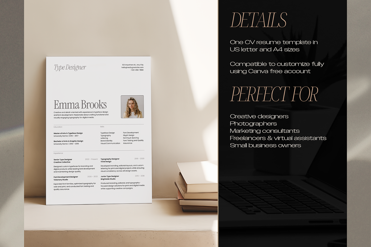 Gray Modern Minimalist CV Resume, a Resume Template by Creatif Foundry (Photo 5 of 7)