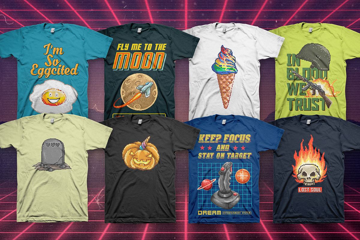 Back To Retro 100 T-Shirt Designs, an Illustration by TSV Art Collective (Photo 8 of 14)