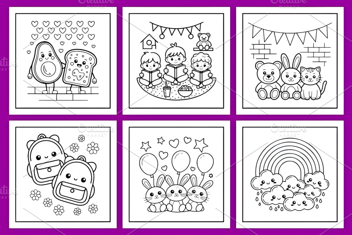 Bold and Easy Cute Stuff Coloring, a Decorative Illustration by Design Station (Photo 2 of 4)
