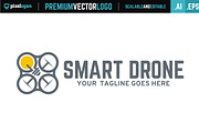 Smart Drone Logo, a Branding & Logo Template by pixelogan (Thumbnail 2 of 4)