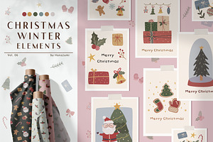 Christmas Winter Element Vol. 6
