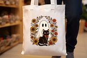 Cute Halloween Ghost and Cat Png, a Work Illustration by Sublimation Artist (Thumbnail 8 of 9)