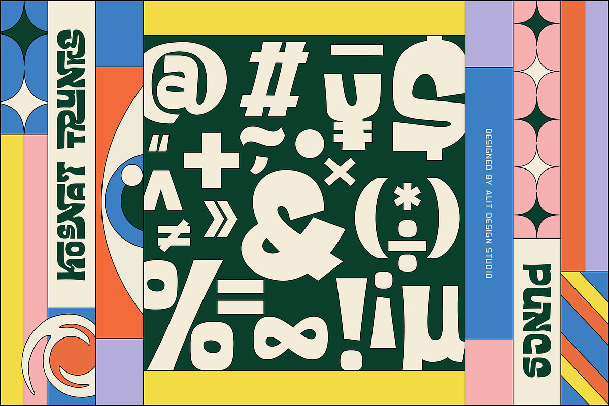 Kosnat Trunks Retro Display Typeface, a Sans Serif Font by alit design (Photo 12 of 20)