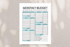 Printable Monthly Budget Planner