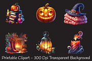 Cozy Halloween Sublimation Clipart, a Seasonal Illustration by RobertsArt (Thumbnail 4 of 7)