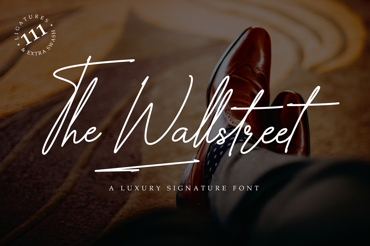 The Wallstreet - Signature Font, a Script Font by Almeera Std (Photo 1 of 10)